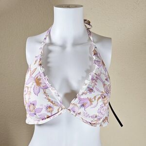 Victoria's Secret Swim VS Archives Essential Ruffled Halter Bikini Top Size 38C